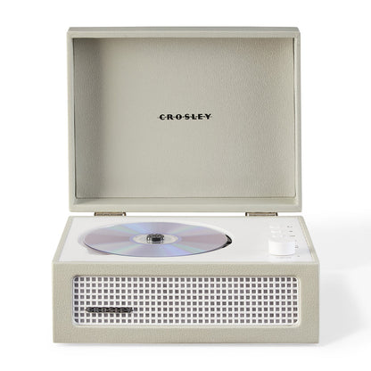 Crosley Voyager Portable Retro CD Player with Stereo Bluetooth Speakers, FM Radio - Dune V398-CR3517A-DU