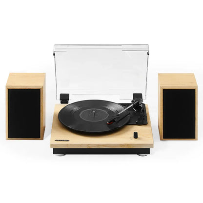 Crosley Brio Record Player Shelf System With Speakers - Natural V398-CR6043A-NA4