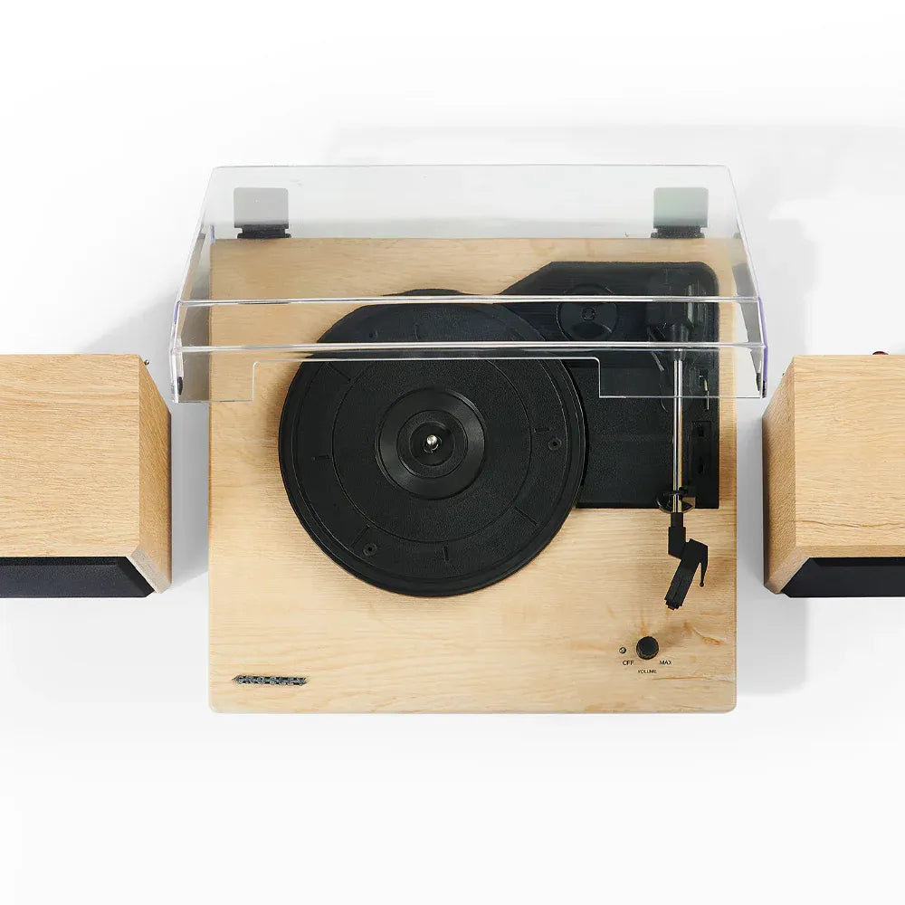 Crosley Brio Record Player Shelf System With Speakers - Natural V398-CR6043A-NA4