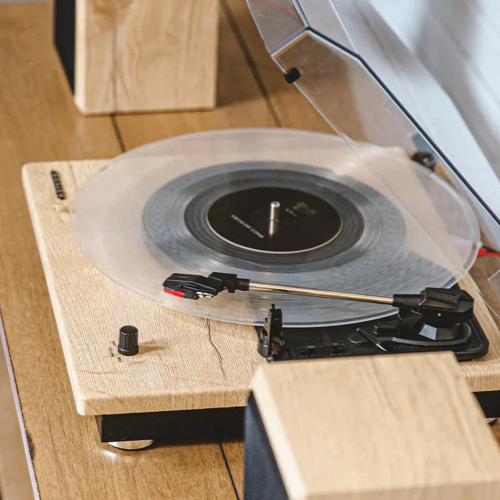 Crosley Brio Record Player Shelf System With Speakers - Natural V398-CR6043A-NA4