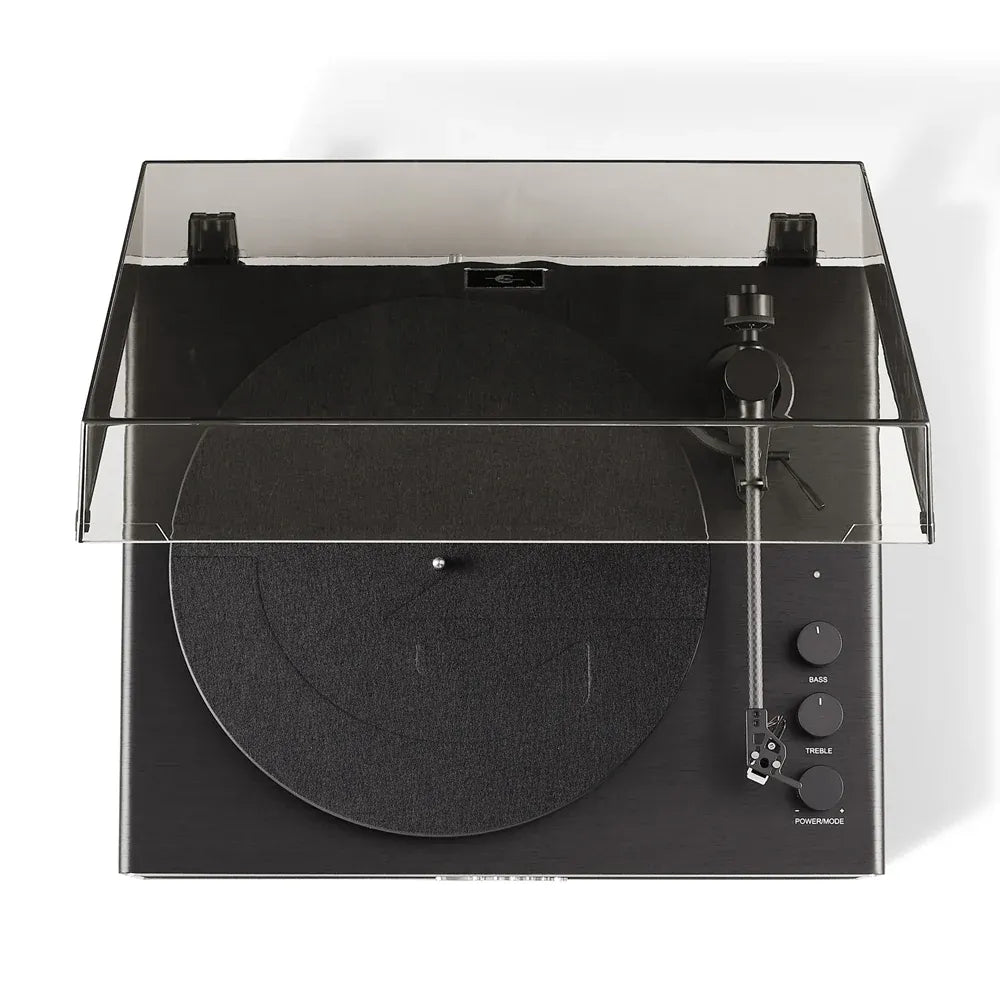 Crosley Stave 2-Speed Bluetooth Record Player Turntable with Built-in Speakers, Black V398-CR6046A-BKSL4