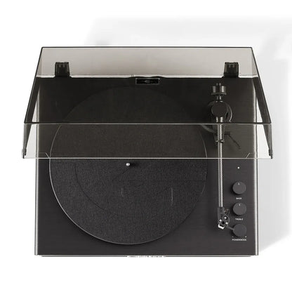 Crosley Stave 2-Speed Bluetooth Record Player Turntable with Built-in Speakers, Black V398-CR6046A-BKSL4