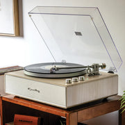 Crosley Stave 2-Speed Bluetooth Record Player Turntable with Built-in Speakers, Natural V398-CR6046A-NASL4