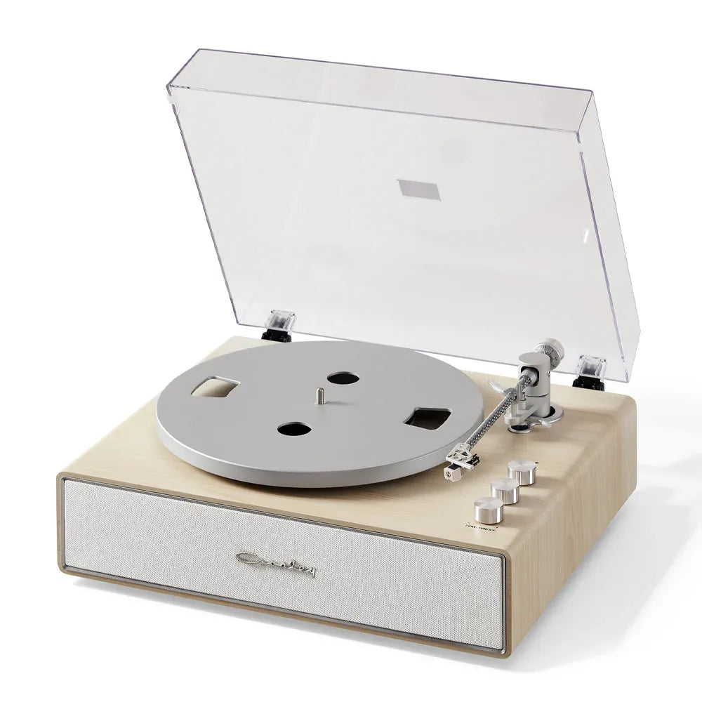 Crosley Stave 2-Speed Bluetooth Record Player Turntable with Built-in Speakers, Natural V398-CR6046A-NASL4