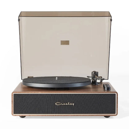 Crosley Stave 2-Speed Bluetooth Record Player Turntable with Built-in Speakers, Walnut V398-CR6046A-WAGL4