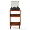 Crosley Stave 2-Speed Bluetooth Record Player Turntable with Built-in Speakers + Crosley Asheville Stand V398-CR6046AMS-BK