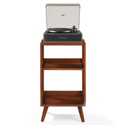 Crosley Stave 2-Speed Bluetooth Record Player Turntable with Built-in Speakers + Crosley Asheville Stand V398-CR6046AMS-BK