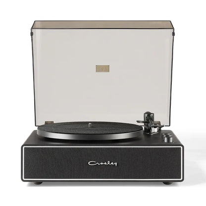 Crosley Stave 2-Speed Bluetooth Record Player Turntable with Built-in Speakers + Crosley Asheville Stand V398-CR6046AMS-BK