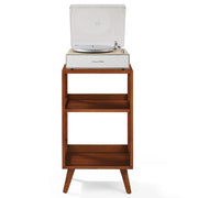 Crosley Stave 2-Speed Bluetooth Record Player Turntable with Built-in Speakers + Crosley Asheville Stand V398-CR6046AMS-NA