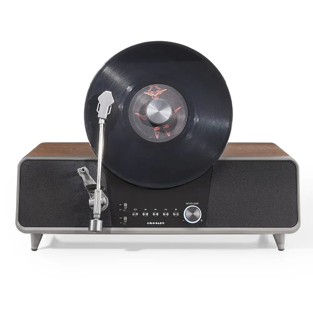 Crosley Beck Automatic Vertical Record Player - Walnut V398-CR6049A-WA4