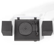 Crosley Zane 3-Speed Bluetooth Vinyl Record Player Turntable, with Matching Stereo Speakers - Black V398-CR7503A-BK4