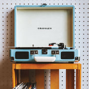 Crosley Cruiser Bluetooth Portable Turntable - Turquoise + Bundled Majority D40X Bluetooth Speakers V398-CR8005FMY-TU4