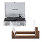 Crosley Cruiser Bluetooth Portable Turntable - Silver + Bundled Crosley Record Storage Display Stand V398-CR8005FSS-SI4