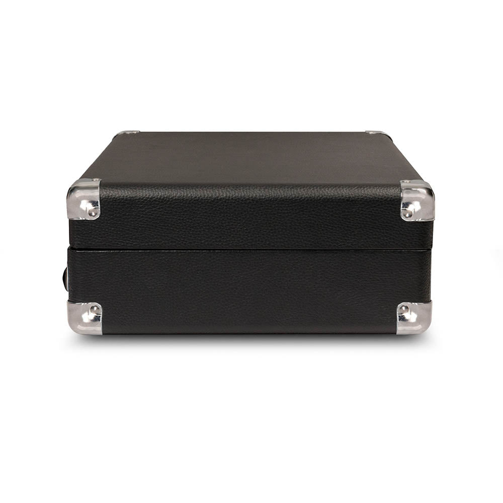 Crosley Cruiser Bluetooth Portable Turntable + Crosley Turntable Stand Bundle - Black V398-CR8005FST-BK4