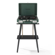 Crosley Cruiser Bluetooth Portable Turntable + Crosley Turntable Stand Bundle - Emerald Green V398-CR8005FST-EM4