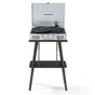 Crosley Cruiser Bluetooth Portable Turntable + Crosley Turntable Stand Bundle - Silver V398-CR8005FST-SI4