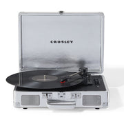 Crosley Cruiser Bluetooth Portable Turntable + Crosley Turntable Stand Bundle - Silver V398-CR8005FST-SI4