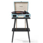 Crosley Cruiser Bluetooth Portable Turntable + Crosley Turntable Stand Bundle - Turquoise V398-CR8005FST-TU4