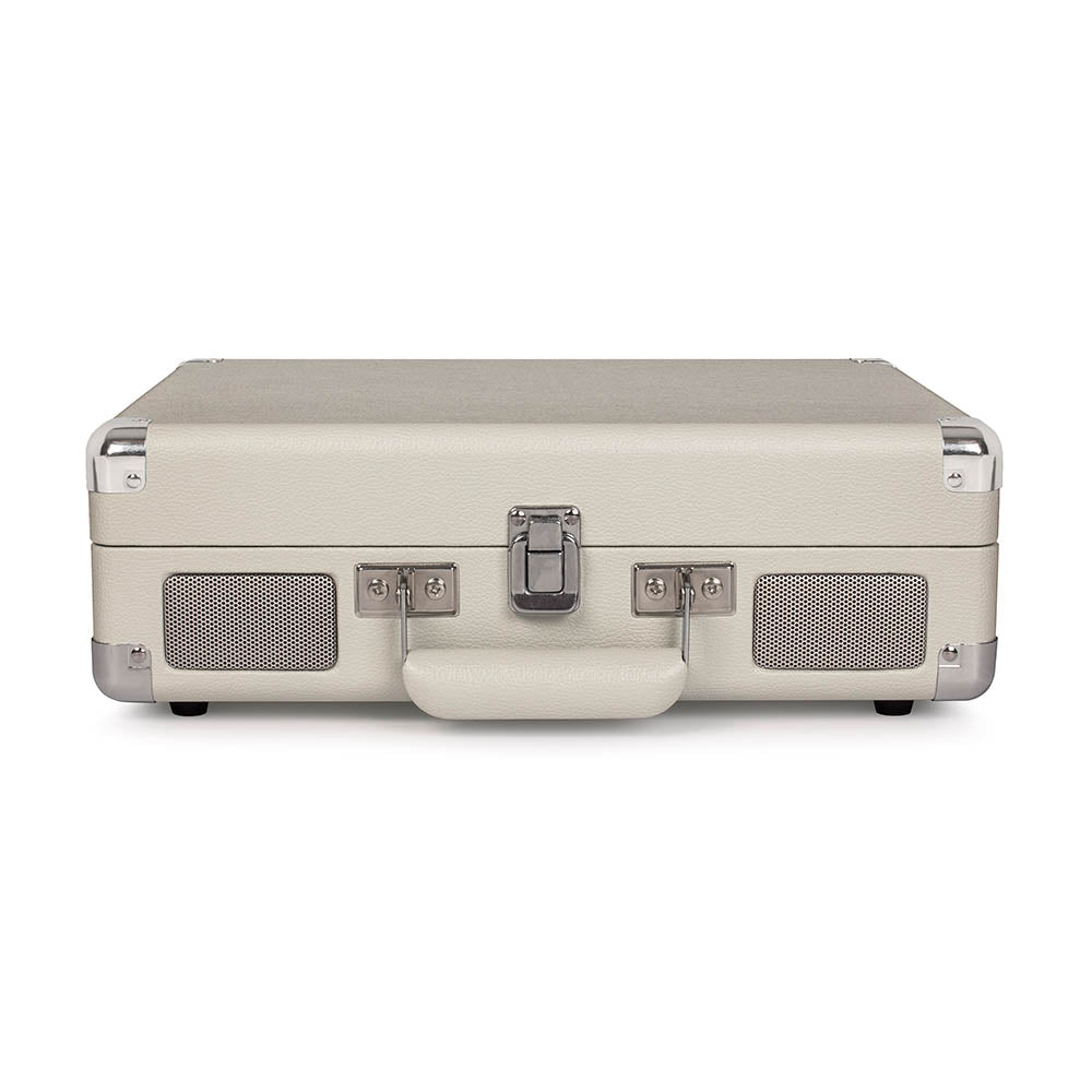 Crosley Cruiser Bluetooth Portable Turntable + Crosley Turntable Stand Bundle- White Sands V398-CR8005FST-WS4