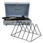 Crosley Cruiser Bluetooth Portable Turntable - Turquoise + Gadhouse Vinyl Rack Bundle - Black