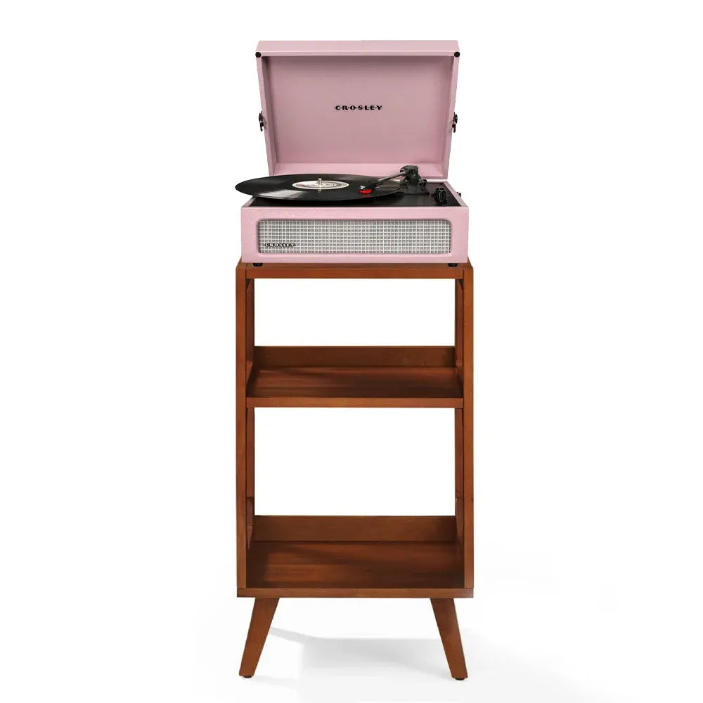 Crosley Voyager Bluetooth Portable Turntable + Crosley Asheville Stand Bundle - Amethyst V398-CR8017BMS-AM4