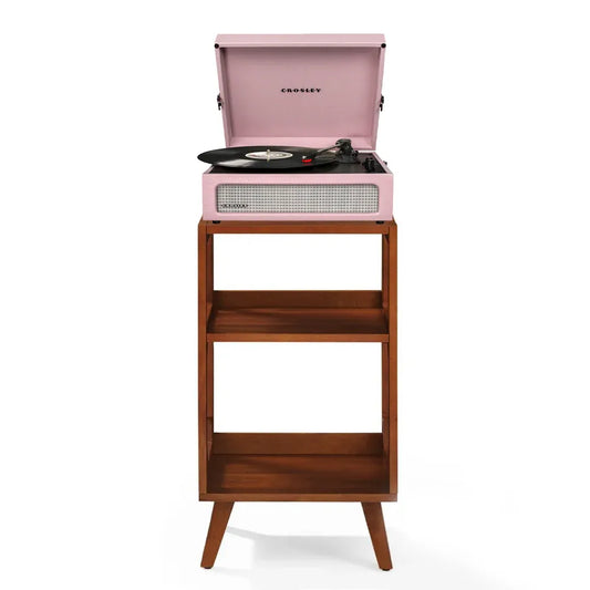 Crosley Voyager Bluetooth Portable Turntable + Crosley Asheville Stand Bundle - Amethyst V398-CR8017BMS-AM4