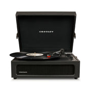 Crosley Voyager Bluetooth Portable Turntable + Crosley Asheville Stand Bundle - Black V398-CR8017BMS-BK4