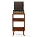 Crosley Voyager Bluetooth Portable Turntable + Crosley Asheville Stand Bundle - Cocoa V398-CR8017BMS-CO4
