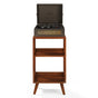 Crosley Voyager Bluetooth Portable Turntable + Crosley Asheville Stand Bundle - Cocoa V398-CR8017BMS-CO4