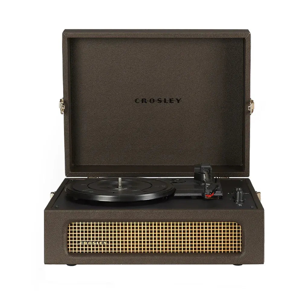 Crosley Voyager Bluetooth Portable Turntable + Crosley Asheville Stand Bundle - Cocoa V398-CR8017BMS-CO4