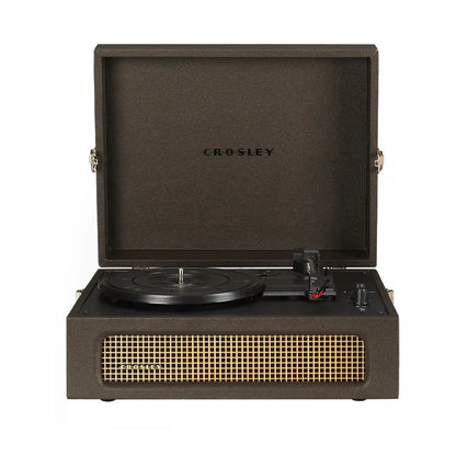 Crosley Voyager Bluetooth Portable Turntable + Crosley Asheville Stand Bundle - Cocoa V398-CR8017BMS-CO4