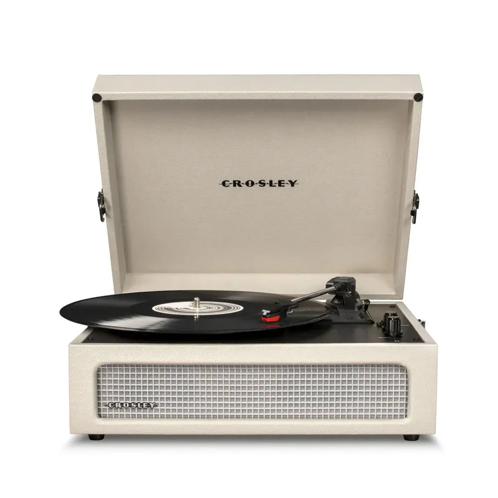 Crosley Voyager Bluetooth Portable Turntable + Crosley Asheville Stand Bundle - Dune V398-CR8017BMS-DU4