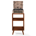 Crosley Voyager Bluetooth Portable Turntable + Crosley Asheville Stand Bundle - Floral V398-CR8017BMS-FL4