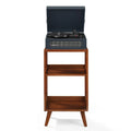 Crosley Voyager Bluetooth Portable Turntable + Crosley Asheville Stand Bundle - Navy V398-CR8017BMS-NY4