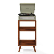 Crosley Voyager Bluetooth Portable Turntable + Crolsey Asheville Stand Bundle - Sage V398-CR8017BMS-SA4