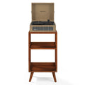 Crosley Voyager Bluetooth Portable Turntable + Crosley Asheville Stand Bundle- Tan V398-CR8017BMS-TA4