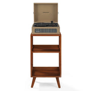Crosley Voyager Bluetooth Portable Turntable + Crosley Asheville Stand Bundle- Tan V398-CR8017BMS-TA4