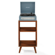 Crosley Voyager Bluetooth Portable Turntable + Crosley Asheville Stand Bundle - Washed Blue V398-CR8017BMS-WB4