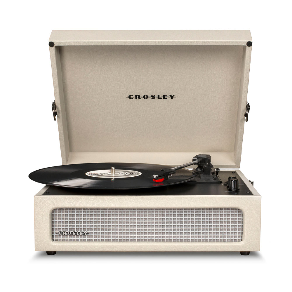 Crosley Voyager Bluetooth Portable Turntable - Dune + Bundled Majority D40X Bluetooth Speakers - Black V398-CR8017BMY-DU4