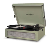 Crosley Voyager Bluetooth Portable Turntable - Sage + Bundled Majority D40X Bluetooth Speakers - Black V398-CR8017BMY-SA4