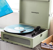 Crosley Voyager Sage - Bluetooth Portable Turntable & Record Storage Crate V398-CR8017BSC-SA4