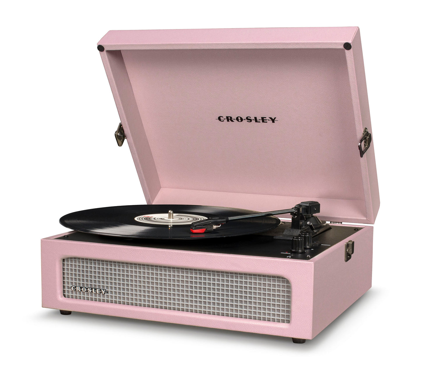 Crosley Voyager Bluetooth Portable Turntable - Amethyst + Bundled Crosley Record Storage Display Stand V398-CR8017BSS-AM4