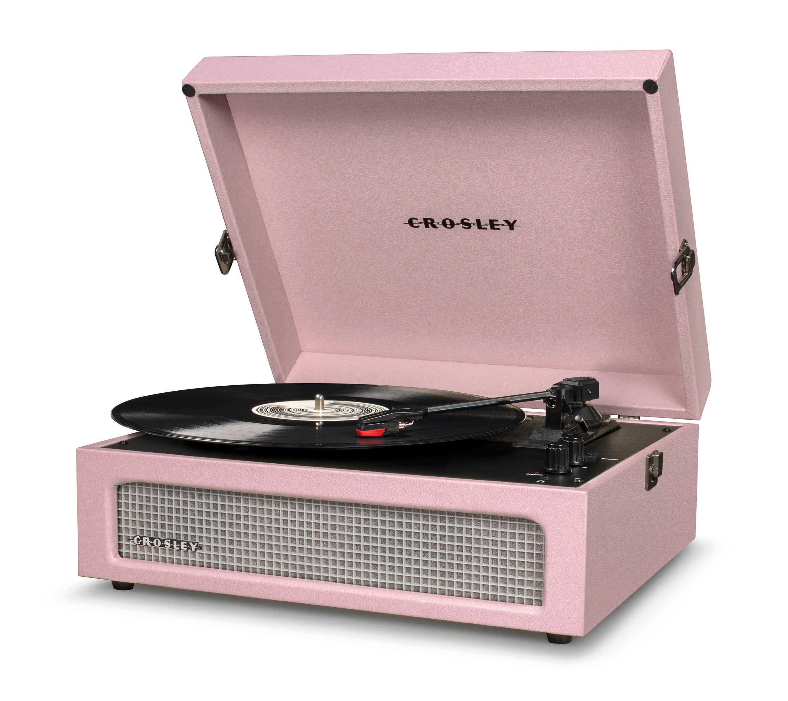 Crosley Voyager Bluetooth Portable Turntable - Amethyst + Bundled Crosley Record Storage Display Stand V398-CR8017BSS-AM4