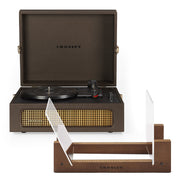 Crosley Voyager Bluetooth Portable Turntable - Cocoa + Bundled Crosley Record Storage Display Stand V398-CR8017BSS-CO4