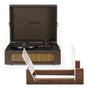 Crosley Voyager Bluetooth Portable Turntable - Cocoa + Bundled Crosley Record Storage Display Stand V398-CR8017BSS-CO4