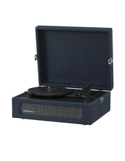 Crosley Voyager Bluetooth Portable Turntable + Bundled Crosley Record Storage Display Stand - Navy V398-CR8017BSS-NY4
