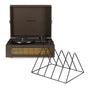 Crosley Voyager Bluetooth Portable Turntable - Cocoa + Gadhouse Vinyl Rack Bundle - Black V398-CR8017BVR-CO4