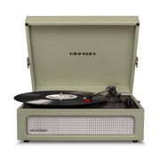 Crosley Voyager Bluetooth Portable Turntable - Sage + Gadhouse Vinyl Rack Bundle - Black V398-CR8017BVR-SA4