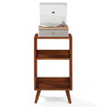 Crosley E100 Record Player Shelf System + Crosley Asheville Stand Bundle - Natural V398-CRE100AMS-NA