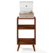 Crosley E100 Record Player Shelf System + Crosley Asheville Stand Bundle - Natural V398-CRE100AMS-NA